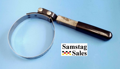 Large Oil Filter Strap Wrench marked 5 with Swivel Handle
