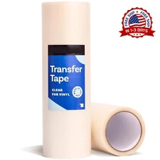Cinta De Transferencia Transparente Para Vinilo Rollo De 12” X 100’ Fabricada