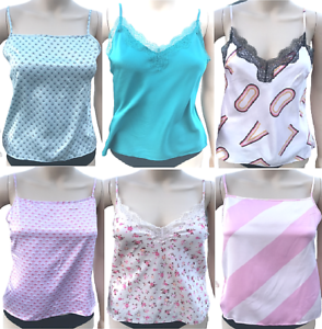 Victoria Secret Sleep Shirt Tank Top XL Sleeveless Camisole Ribbed Ruffle Trim 