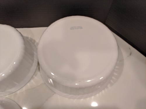 Corning Ware French White Set 4 Round Baking Dishes F-16B Ramekin, F-5-B, F-1-B  - Picture 9 of 9
