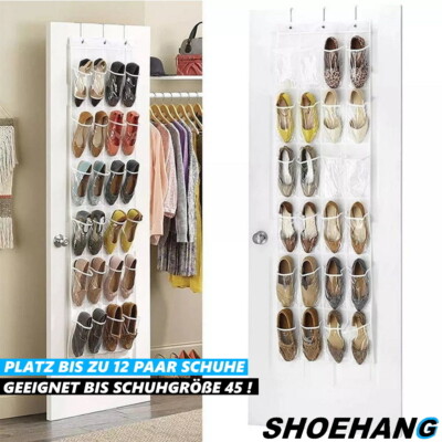 SHOEHANG Aufbewahrung Hngeregal Organizer Schuh Halter Regal Tr 24 Fcher  | eBay.de
