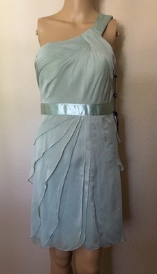 adrianna papell one shoulder tiered chiffon dress