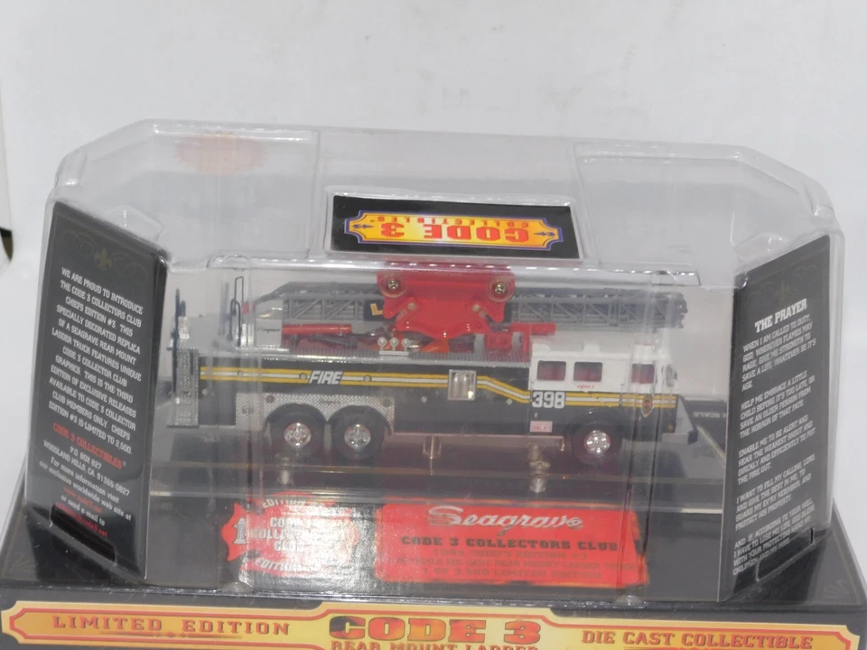Code 3 Collectibles Chief's Edition #3 Seagrave Rearmount Ladder Truck 1/64 - Image 3 of 3