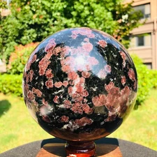 11.99LB Natural Fireworks Stone Sphere Quartz Crystal Ball Specimen Healing