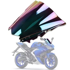 PSLER Windshield Windscreen Double Bubble for YZF R3 R25 2014-2018 2014 2015 ...