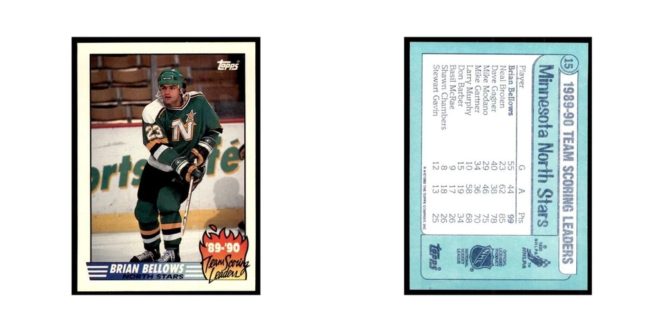 1990 Topps Brian Bellows Hockey Cards #15 - Image 3 of 3