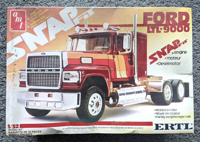 VTG SEALED NEW AMT ERTL 1/32 1980s FORD LTL-9000 SNAP FIT MODEL KIT ...