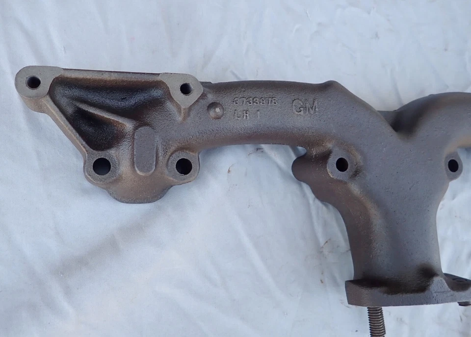 Colector de escape OEM GM SBC RH Ram's Horn 3733975 1957 Corvette Original GM L4 1 Foto 2 de 4