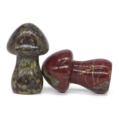 1.4" Mushroom Statue Natural Gemstone Crystal Carved Reiki Healing Decor 1pc - Picture 12 of 76