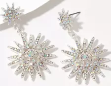 KIRKS FOLLY Starry Night Juliet Pierced Earrings  silvertone