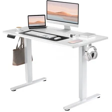 Electric Standing Desk Adjustable Height Gaming Work Table for Home Office  