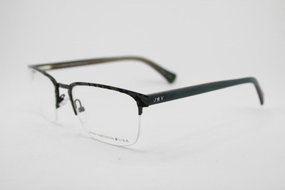 NEW JOHN VARVATOS VJVC007 SAGE BLACK GUNMETAL AUTHENTIC EYEGLASSES 53-18
