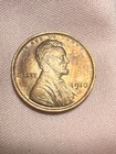 1910 Uncirculated Coin Lincoln Wheat Cent Penny Weird Reverse Tone