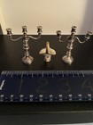 WILLIAM B. MEYERS Antique STERLING Silver Dollhouse Miniature CANDLESTICKS set — photo 7
