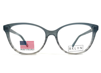 BKLYN Eyeglasses Frames BRICKTOWN BLGG Blue Gradient Gray Horn Striped 54-16-140