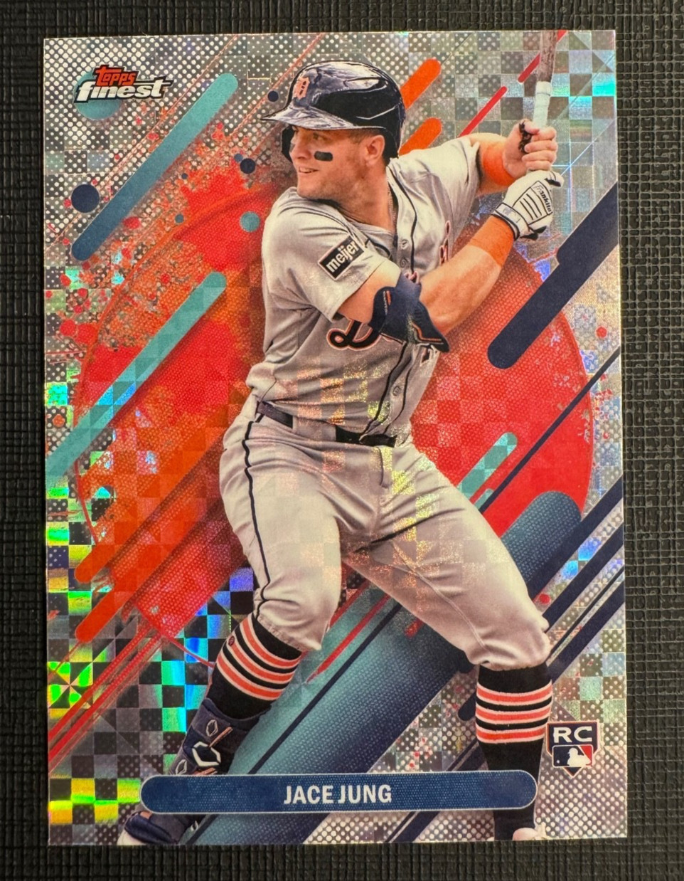 2025 Topps Finest #243 Rare Jace Jung Checkerboard Refractor Rookie Rc Tigers