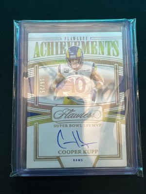 COOPER KUPP 2023 FLAWLESS ACHIEVEMENTS AUTOGRAPH RAMS AUTO 01/25 Q5849
