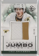 2012-13 Panini Limited Authentic Jumbo Material Prime 45/49 Loui Eriksson av1
