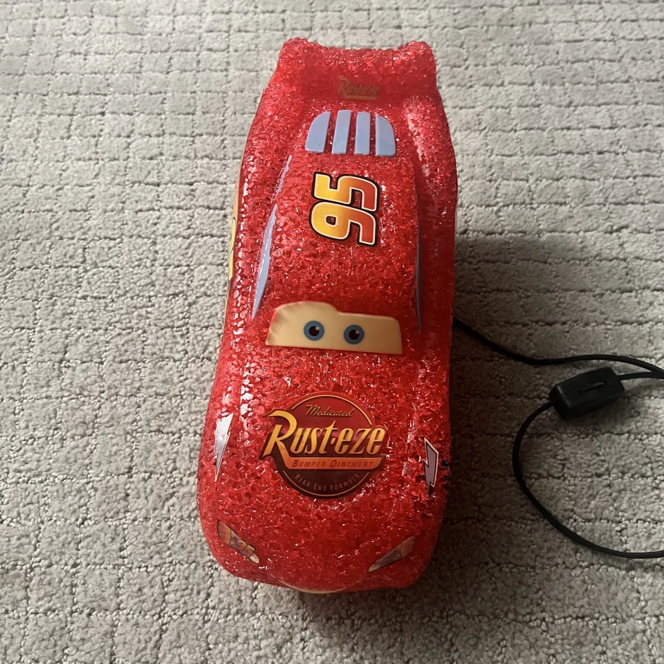 Disney Pixar Cars Lightning McQueen Light-Up Lamp Table Top Light Works 2006 - Image 3 of 4