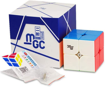 YJ MGC 2X2 M Stickerless Speed Cube YJ MGC Magnetic 2X2X2 Cube Puzzle
