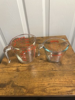 PYREX 2 Piece Glass Measuring Cup Set, Includes 1-Cup, and 2-Cup