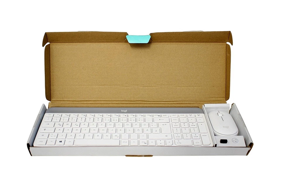 Logitech MK470 Slim Wireless Tastatur QWERTZ + Maus Weiß 920-009189 NEUWERTIG