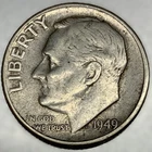 New Listing1949-P Roosevelt Dime - Circulated Condition - 90% Silver - US Coin - 3946