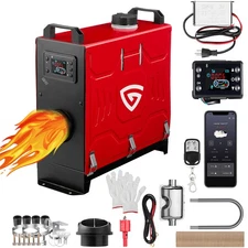 8KW 12V 110V All-in-one Diesel Air Heater W/ bluetooth & AC Adapter For Car RV