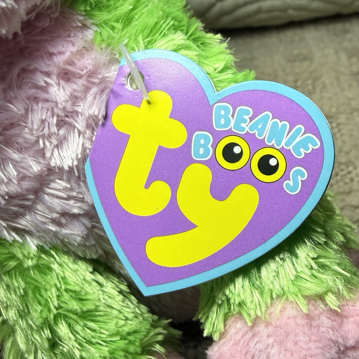 MWMT Ty Beanie Boos 2009 KIWI The Frog 6” Plush Solid Eyes Purple