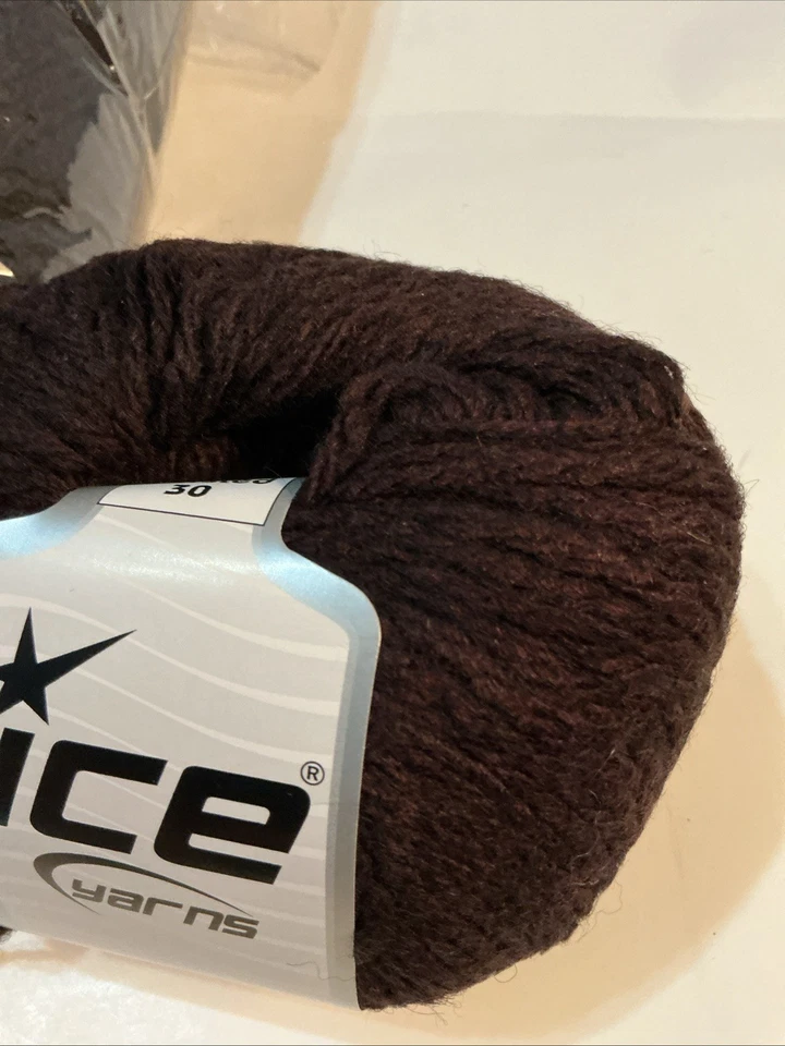 Hilos de hielo 8 madejas lana Worsted 30 granate oscuro nuevo Foto 3 de 4