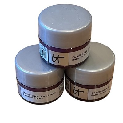 3x IT Cosmetics Confidence In A Cream Barrier Boost Moisturizer .237oz Each NWOB