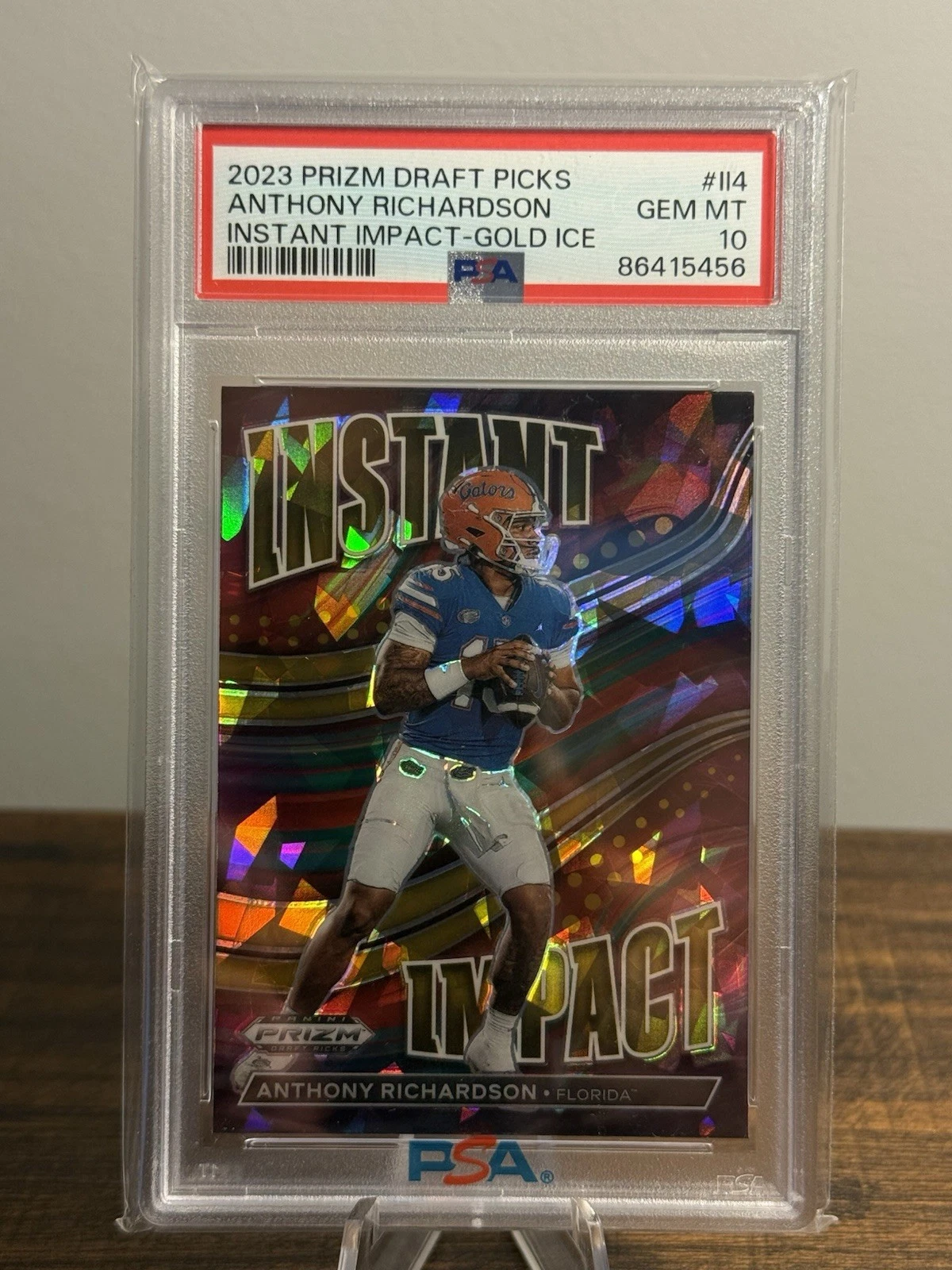 Anthony Richardson Panini Prizm Draft Picks Instant Impact #II4 Gold Ice