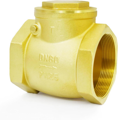 3''NPT Horizontal Brass Check Valve - Prevents Water Backflow, Suitable for Sewag
