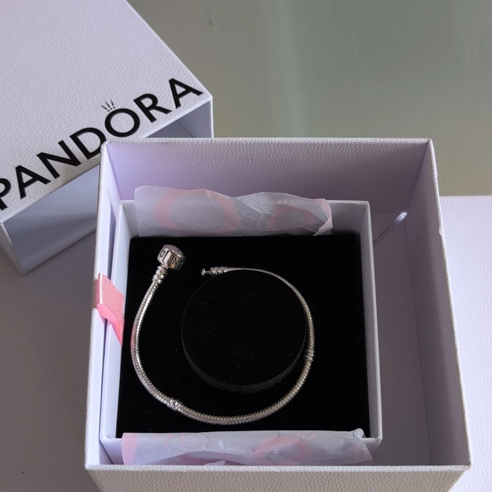 PANDORA Armband Schlangenkette 925 Silber ohne Stein in Original-Box - Bild 1 von 1