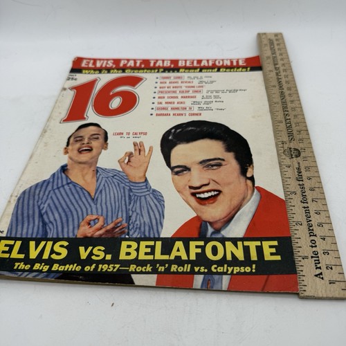 Vintage 1957 16 Magazine Early Elvis Belafonte Dewey Phillips Movie Stars - Picture 9 of 10