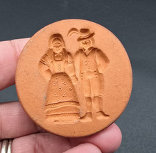 Folk Dancer Cookie Stamp Rycraft Handcrafted Clay Press Scandinavian Couple