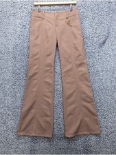 NWOT Nanette Lepore Bergdorf Goodman Boho Flare Jeans Size 6 USA Made Y2K Beige