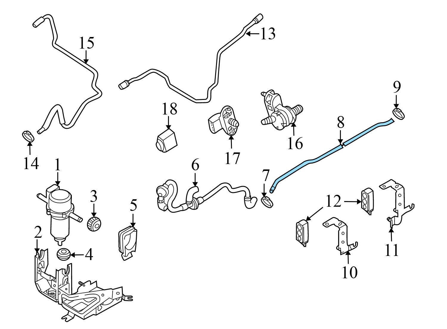 2008-2012 2014-2015 AUDI R8 - Brake Vacuum HOSE / LINE / PIPE 420611936D