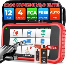 2026 Launch Crp129e V2.0 Obd2 Scanner Engine Srs Abs Sas Tpms Diagnostic Tool