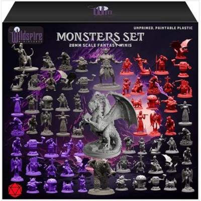 Wildspire Fantasy Miniatures & Bookish Dragon for DND Miniatures Monsters DND