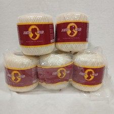 South Maid 100 Mercerized Cotton Crochet Thread Cream Size 10 350 yd Lot of 5 