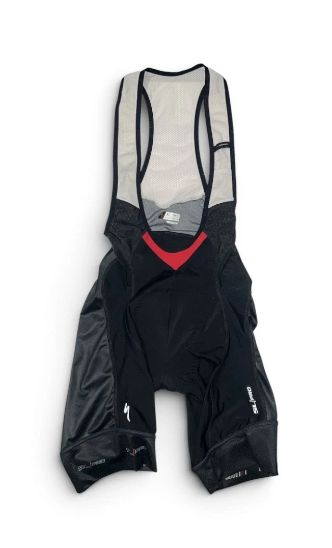 Specialized Men’s Medium SL Pro Cycling Bib Shorts Black Body Geometry Padded