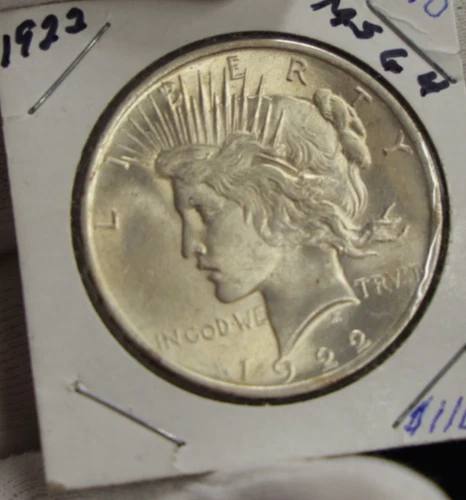 1922 US Peace Silver Dollar $1 Nice Unc