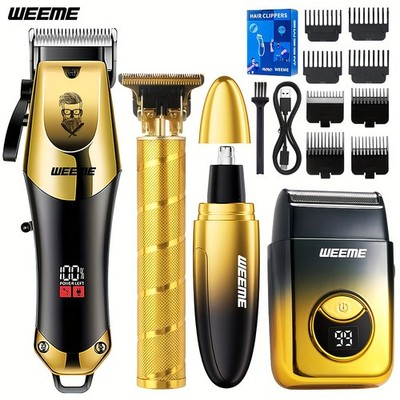 Professional Hair Clippers Trimmer Cutting Beard Cordless Barber Shaving Machine