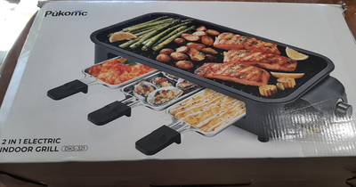 #ad #ad Pukomc 2 in 1 Electric Indoor Grill DKS 321 Non Stick Black 1700W $14.99