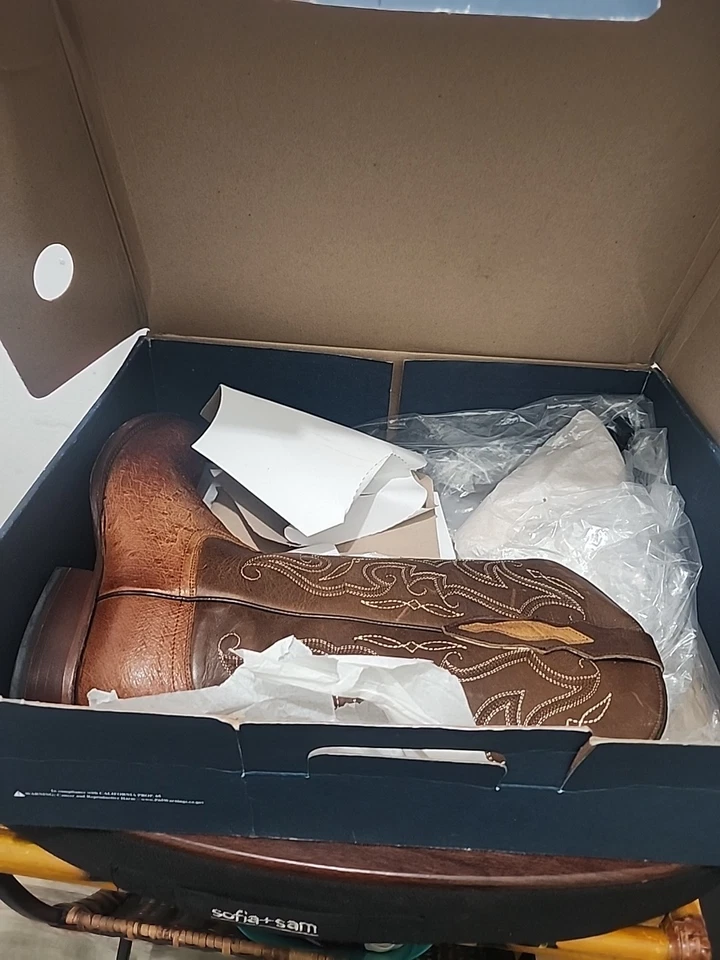 Botas Vaqueras Tony Lama De Colección Para Hombre 8 1/2 Marrón Foto 2 de 4