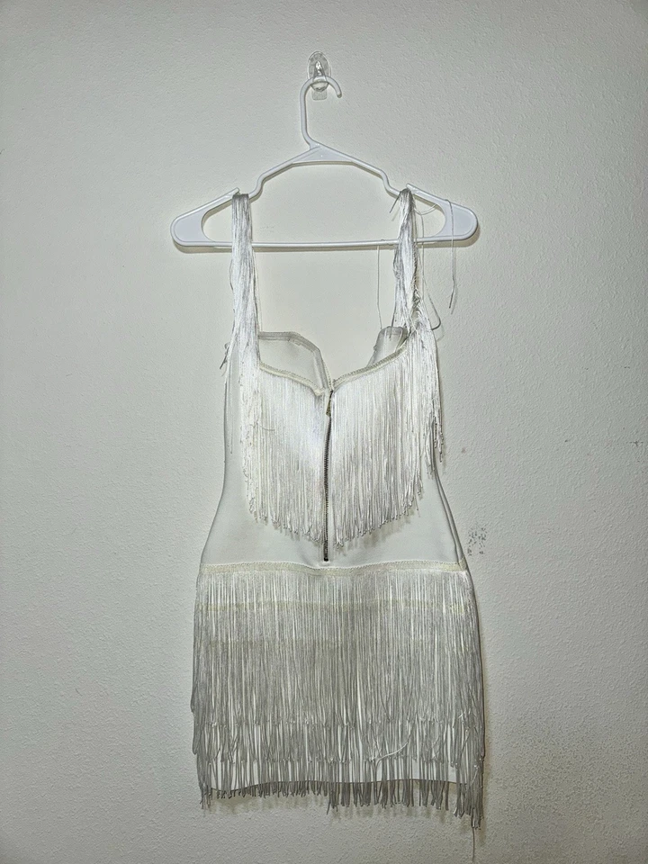 Silver Fringe Mini Dress – Glam Party / Cocktail Style - Image 4 of 4