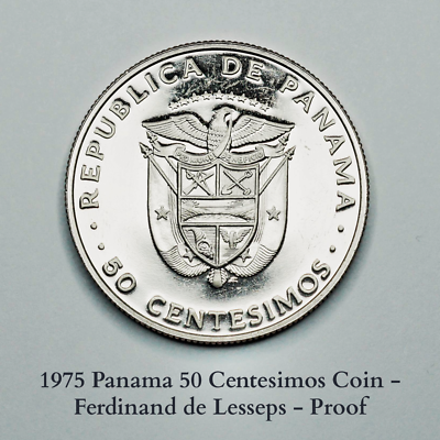 1975 Panama 50 Centesimos Proof-Fernando de Lesseps#69 | eBay