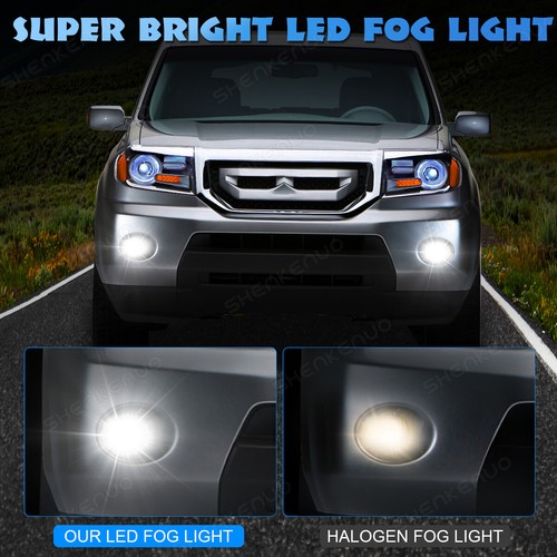 Pair White LED Bumper Fog Light Lamps For Subaru Forester XV Crosstrek 2014-2020 - Picture 12 of 18