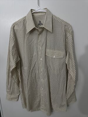 Hugo Boss Mens Stripped Button Up L/S Classic Fit Dress Shirt Size  15.5-32/33 | eBay